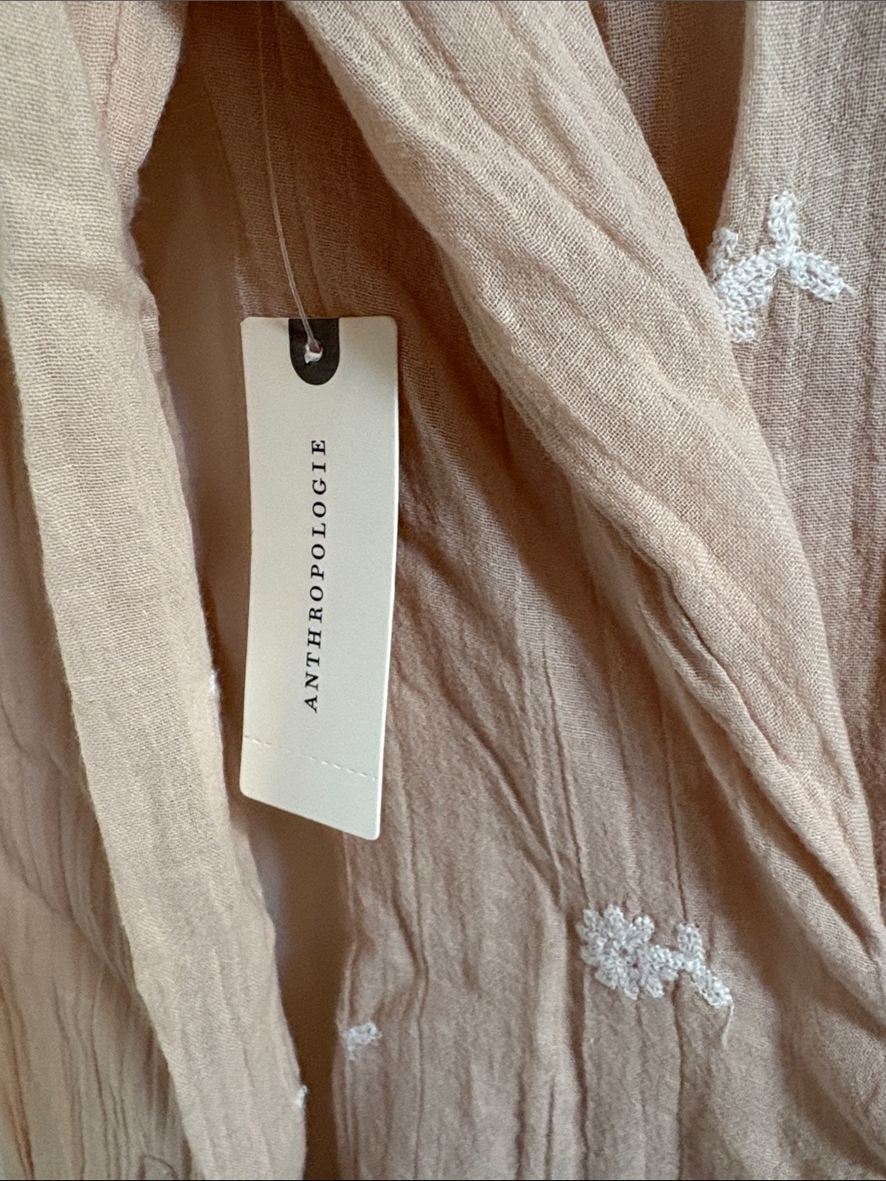 Anthropologie Embroidered Cotton Gauze Tunic Dress - Picture 7 of 10